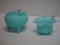 2 Pieces of Fenton, 1 signed, small roughness on feet of footed bowl