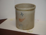 #4 Large Wing Red Wing Crock w/Chip & Crack