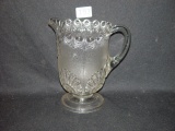 Shell & Jewel Glass Pitcher