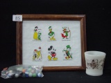 Walt Disney Glass Decals from Cheerios, Davey Crockett Mug &