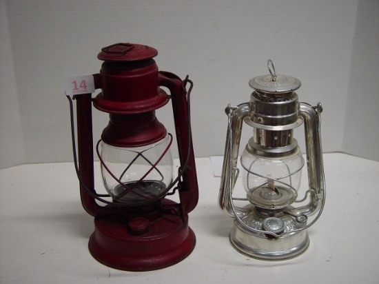 2 Barn Lanterns, 1 Marswells No. 150 Little Supreme &