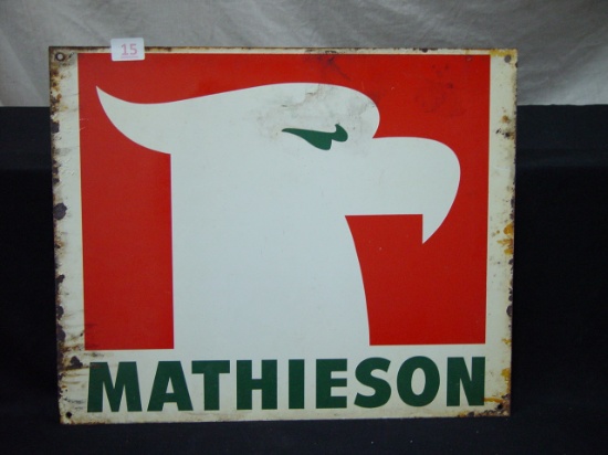 1 Sided Steel Sign, Marked Mathieson