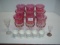 9 Flashed Ruby Thumbprint Glasses, 5 Wedgewood Egg Cups, & 2 others