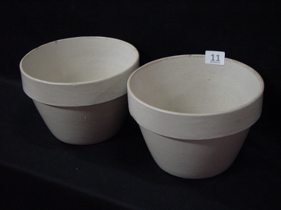 2 Pottery Bowls, 6"D x 9"dia