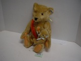 Steiff, Margarete Steiff Momma & Baby Teddy Bear w/Button & Tag