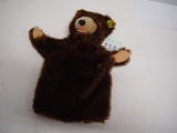 Steiff, Hand Puppet Bear w/Button & Tag, 9