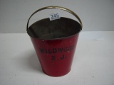 Bale Handle Tin Sand Bucket Marked Wildwood N.J.