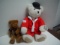 2 Bears, 1 J. B. Bean 12”L, 1 Vermont Teddy Bear 20”L