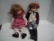 2 Porcelain Dolls, 1 Marked A Margue 19”L, & 1 Heidi OTT, 17”T