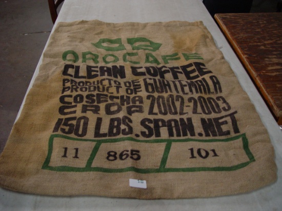 Orocafe Clean Coffee Burlap Sack, 36.5" x 26.5"