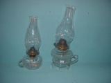 (2) Finger Lamps, Tallest is 14