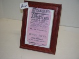 Framed Advertisement for H.  M. Carlton, Warren, ILL.