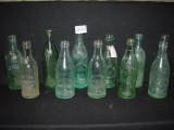 Job Lot of 11 Dubuque Bottles, C. E. Kleis, Artesian Bottle Works, Dubuque &