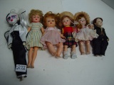 Job Lot of 6 Dolls, 7.5 to 12”T