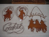 Metal Signs, Welcome, Ridin, Ropin, Cowkid