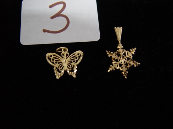 2- 10K Gold Pendants