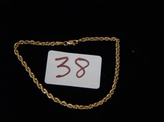 10K Gold Bracelet 1.3 Grams (8")