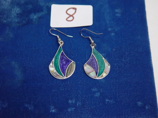 Alaca Mexico Pierced Earrings, Sterling Silver 0.145 Troy Oz.