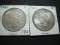 Pair of XF 1934 Peace Dollars- One may have an old cleaning
