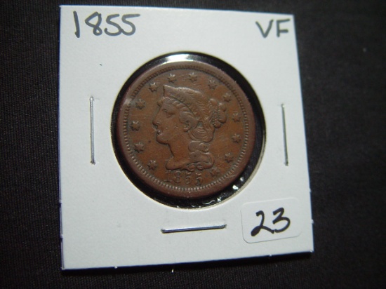 1855 Large Cent   VF