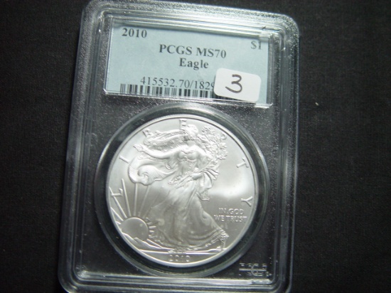 2010 BU Silver Eagle   PCGS MS70