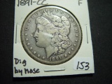 1891-CC Morgan   Fine w/dig near nose