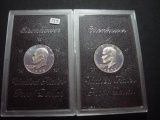 Pair of 1973 Silver Proof Eisenhower Dollars
