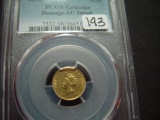 1855 Gold $1  PCGS Genuine- AU Details