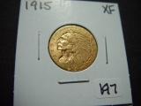 1915 $5 Gold Indian   XF