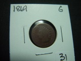 1869 Indian Cent   Good