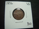 1876 Indian Cent   VG