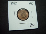 1893 Indian Cent   AU w/plenty of lustre remaining