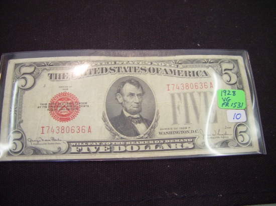 $5 Note 1928 VG FR 1531