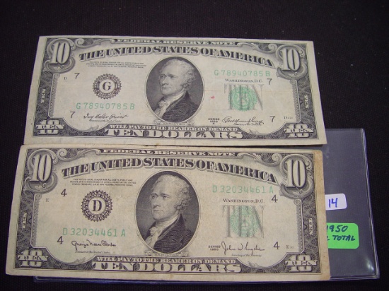 $10 FRN 2 Total 1950