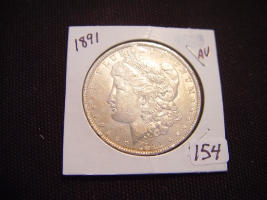 Morgan $1 1891 AU