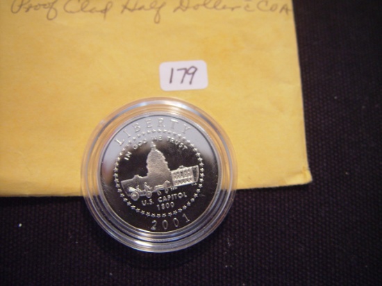 2001 50 Cent Proof Clad Capital Visitor Center COA