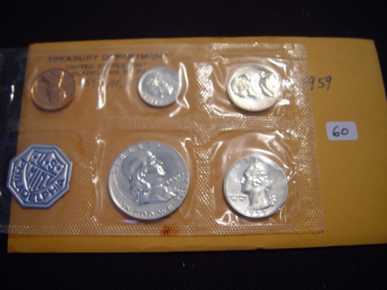 1959 Mint Set - Philadelphia - 5 Coins Total
