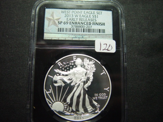 2013-W Early Releases Proof Silver Eagle NGC SP69 Enhanced Finish
