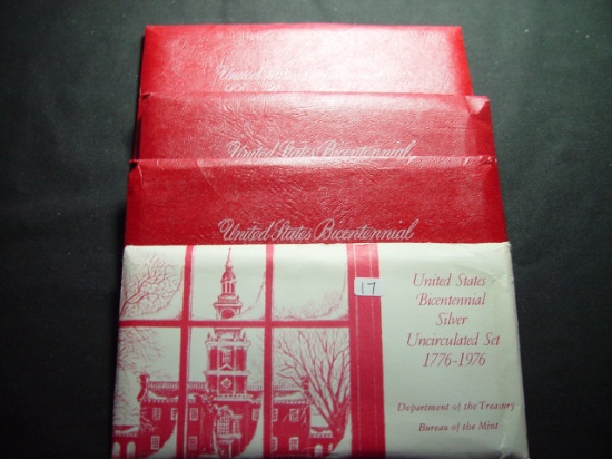 Four Silver 1976 Bi-Centennial Mint Sets