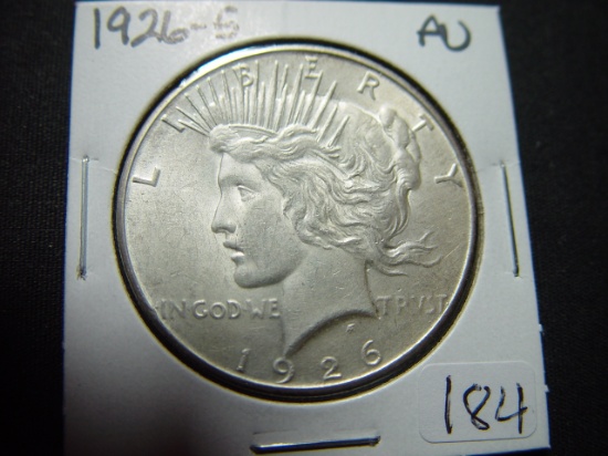 1926-S Peace Dollar   AU