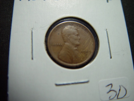 1909-S Lincoln Cent   Fine  Woodgrain planchet
