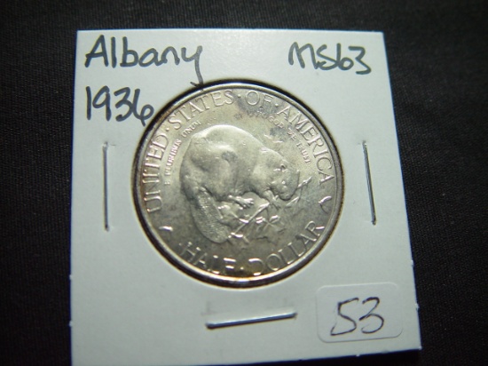 1936 Albany Commem. Half   BU