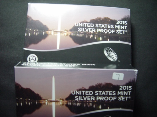 Two 2015 Silver Proof Sets