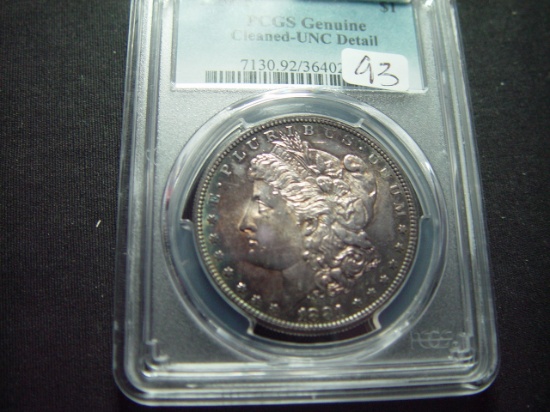 Nicely Toned 1881-S Morgan   PCGS Unc. Detail- cleaned