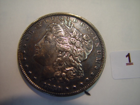 1880 Toned Morgan Silver Dollar