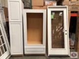 Patio door & cabinets