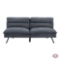Simmons Manhattan Charcoal Convertible Sofa
