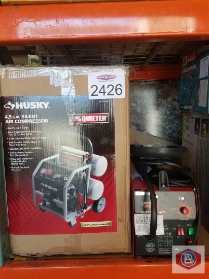 Husky aid compressor and Lincoln welder