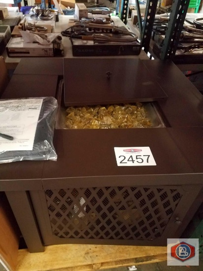 Pleasant Hearth Huxley 38 in. Lattice Gas Fire Pit Table in Bronze