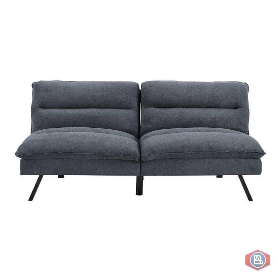Simmons Manhattan Charcoal Convertible Sofa